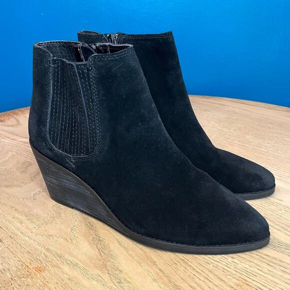 Frye & Co. Kaye Suede Chelsea Boot Pointed Toe Western Wedge Women’s Size 10 - Picture 1 of 11